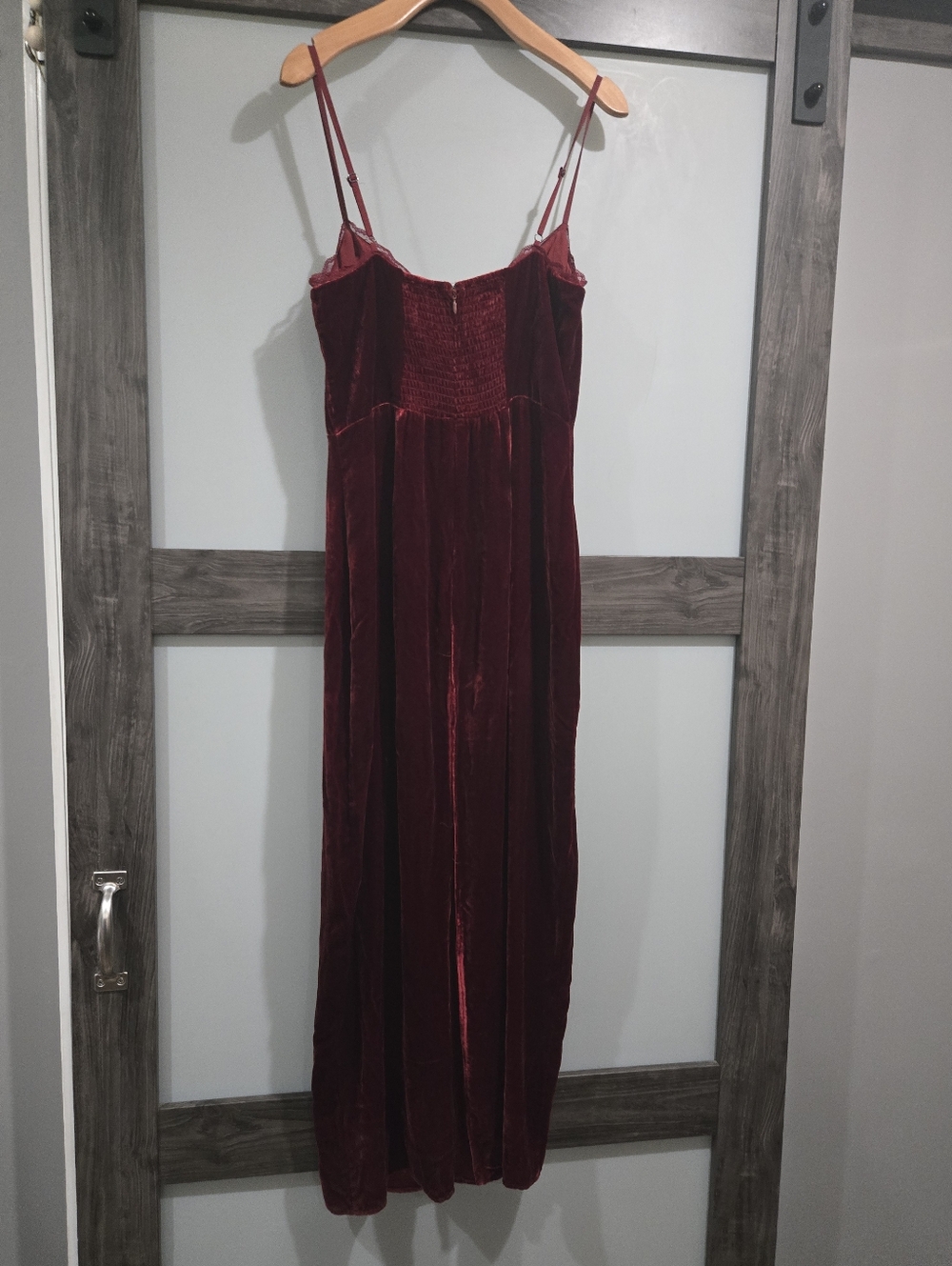 Reformation Pennington Dress Red Velvet Size 6 **read Description - Picture 4 of 11